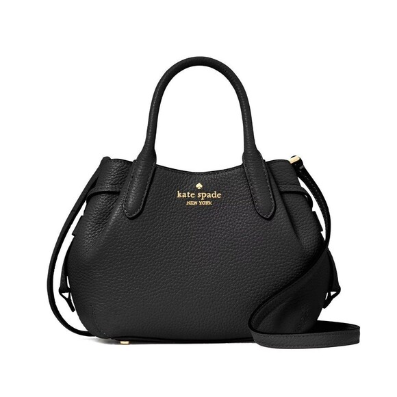 New Kate Spade Dumpling Mini Satchel Pebble Leather Black - Picture 1 of 5